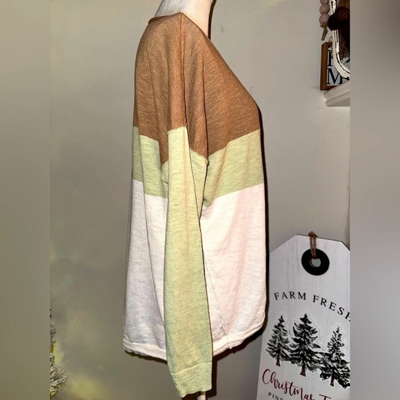 Madewell Palmdale Pullover Sweater in Colorblock Stripe size - Picture 3 of 12